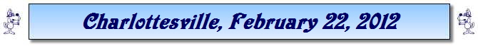 Charlottesville, February 22, 2012