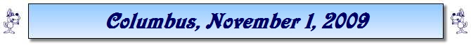 Columbus, November 1, 2009