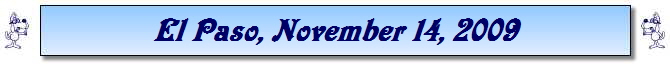 El Paso, November 14, 2009