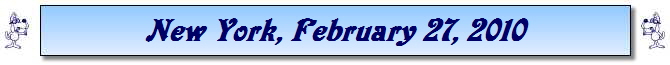 New York, February 27, 2010